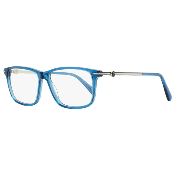 Moncler Rectangular Eyeglasses ML5205 090 Transparent Blue 54mm - Picture 1 of 2